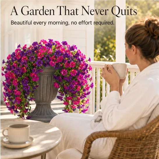 Bowerly™ – UV-Resistant Lifelike Hanging Morning Glory Vines for Outdoor Porch &amp; Garden Decor + 50% OFF
