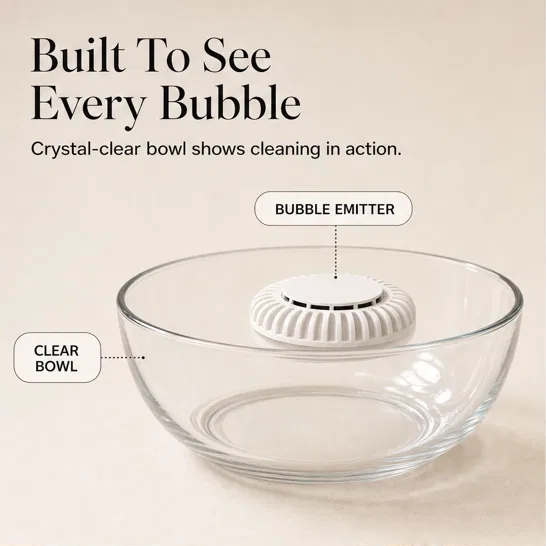 Lumicrisp™ – UV Sterilizing Bubble Washer for Fruits, Vegetables &amp; Seafood + 50% OFF