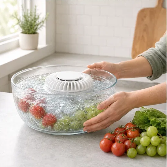 Lumicrisp™ – UV Sterilizing Bubble Washer for Fruits, Vegetables &amp; Seafood + 50% OFF