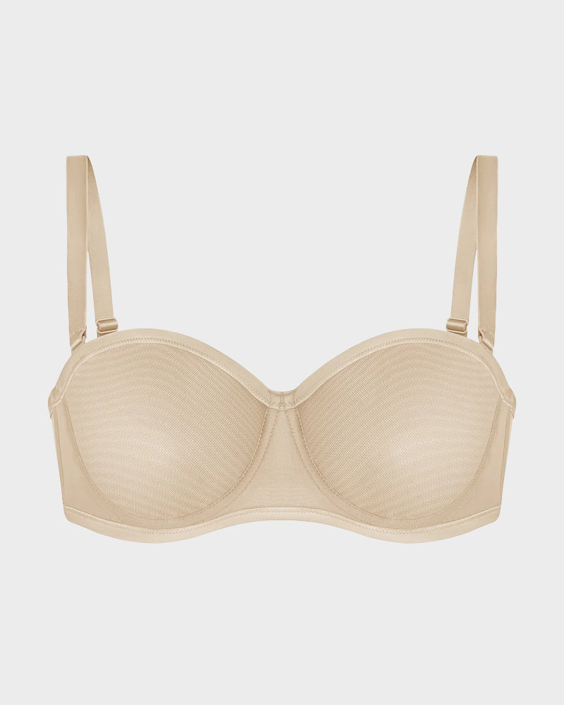 Bareloft™ – Stay-Put Strapless Mesh Underwire Balconette Bra with Convertible Straps + 1+1 FREE