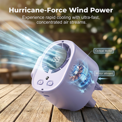 Polara™ – Hurricane-Force Cooling Mini Handheld Fan with LED Display + 50% OFF