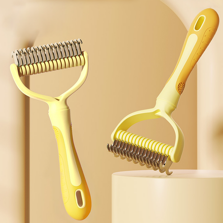 Coatcraft™ – Dual-Sided Dematting &amp; De-Shedding Rake for Dogs &amp; Cats + 50% OFF
