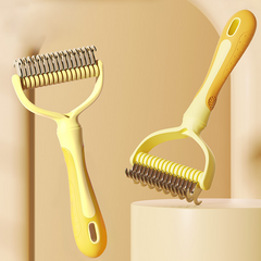Coatcraft™ – Dual-Sided Dematting & De-Shedding Rake for Dogs & Cats + 50% OFF