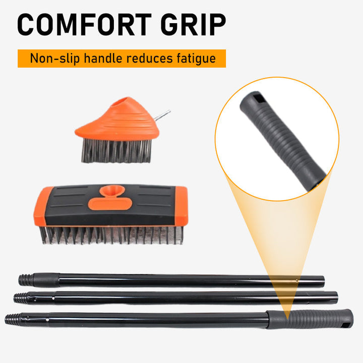 Mosscraft™ – 3-in-1 Weeding Wire Brush with Extendable Pole &amp; Dual Brush Heads + 50% OFF