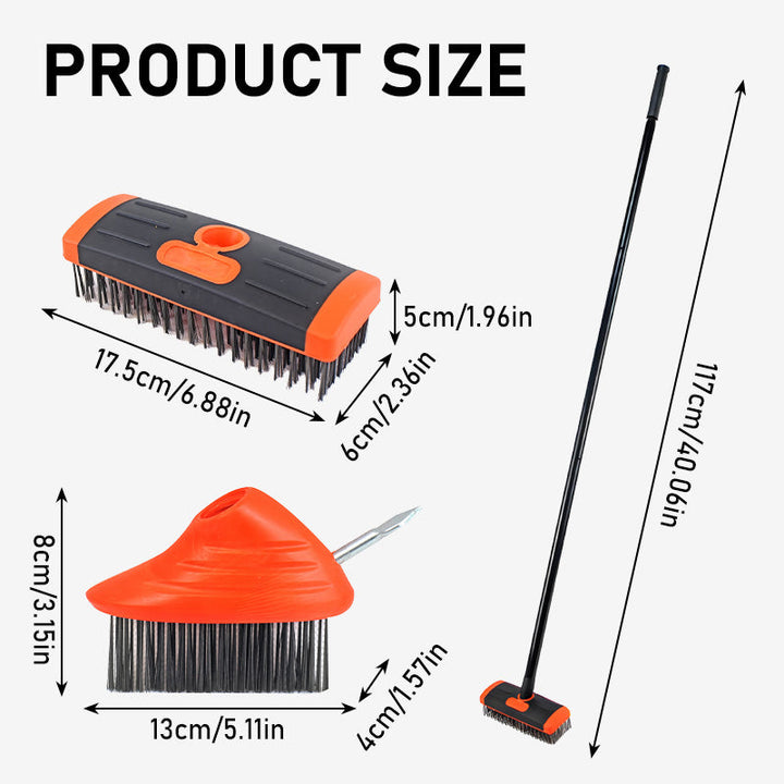 Mosscraft™ – 3-in-1 Weeding Wire Brush with Extendable Pole &amp; Dual Brush Heads + 50% OFF