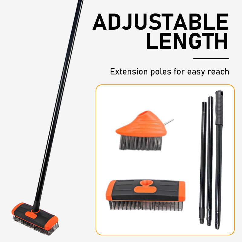 Mosscraft™ – 3-in-1 Weeding Wire Brush with Extendable Pole &amp; Dual Brush Heads + 50% OFF