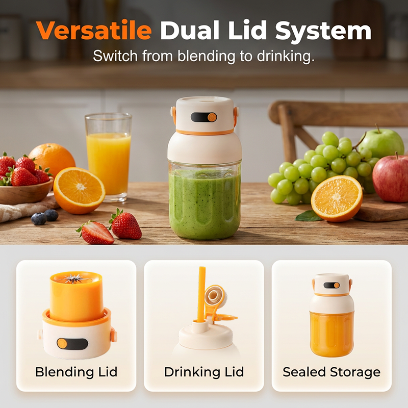 Frescato™ – Cordless Portable Blender with Digital Display &amp; Dual Lid System + 50% OFF