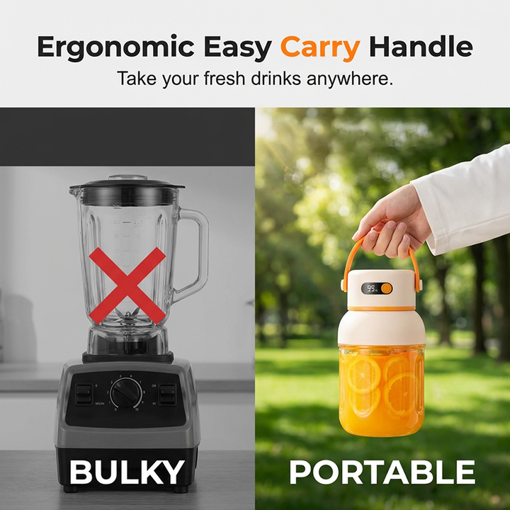 Frescato™ – Cordless Portable Blender with Digital Display &amp; Dual Lid System + 50% OFF
